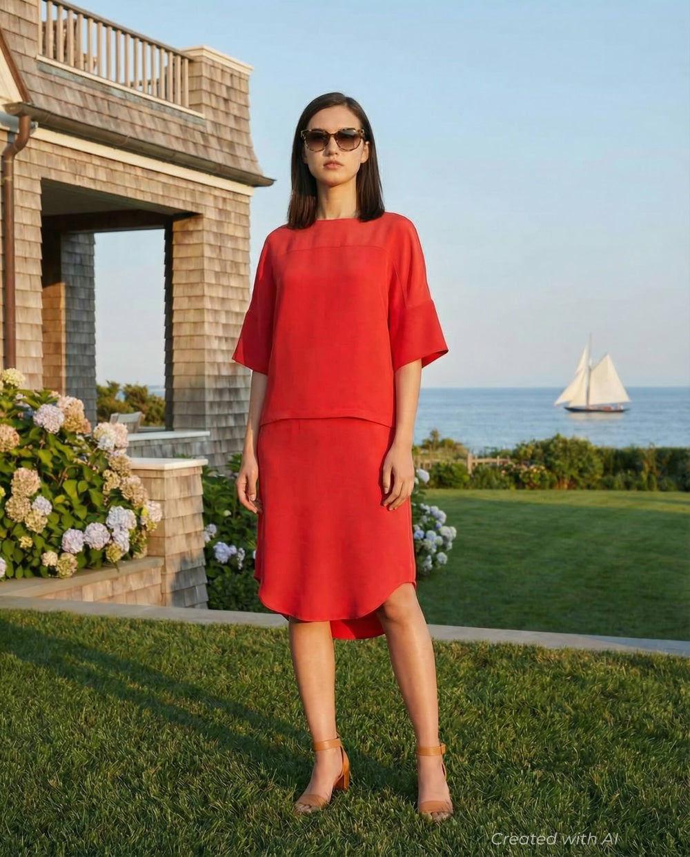 Silk Govenor’s Dress - Red - Dresses