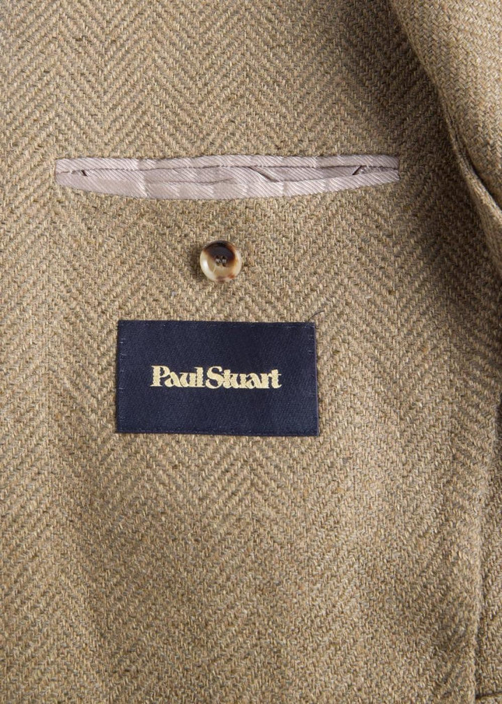 Silk & Linen Herringbone Jacket - Sage - Blazer