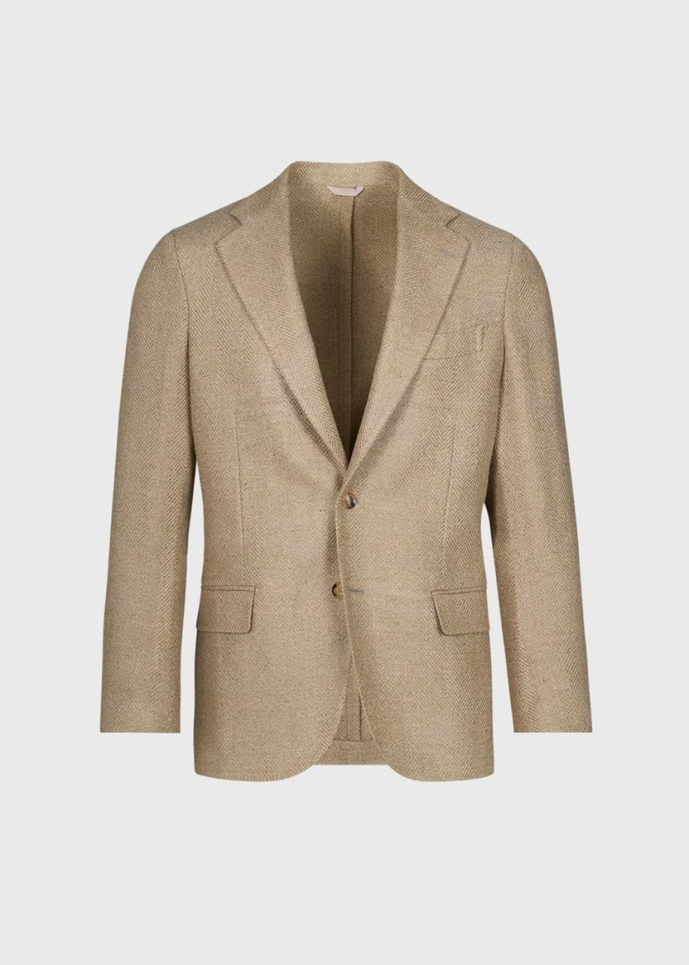 Silk & Linen Herringbone Jacket - Sage - Blazer