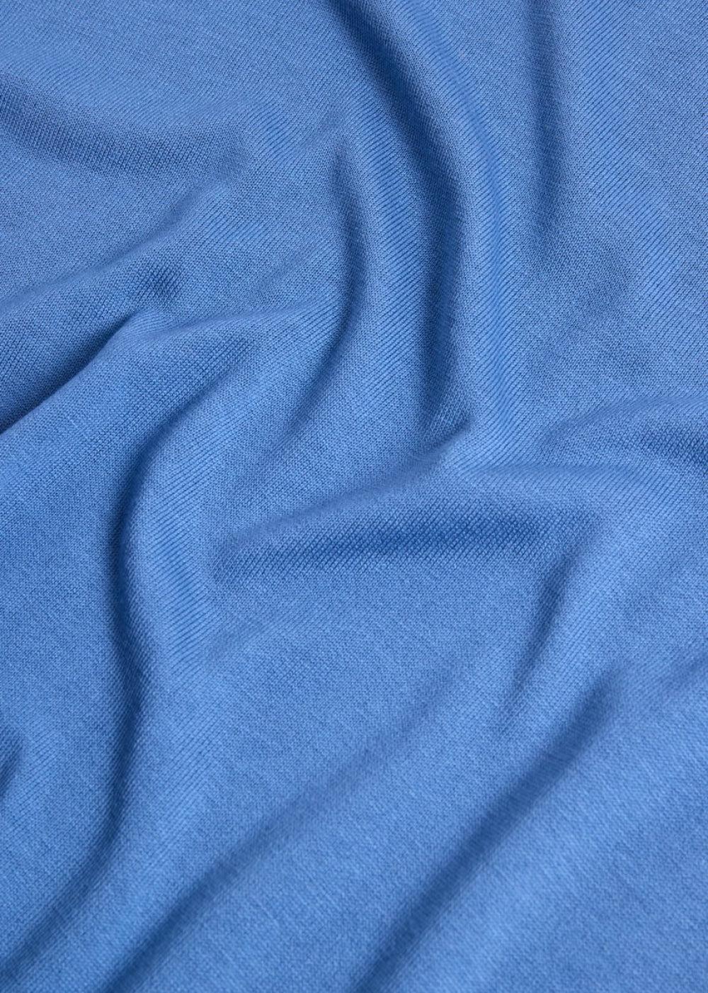 Silk Short Sleeve T-Shirt - Denim - T-shirt