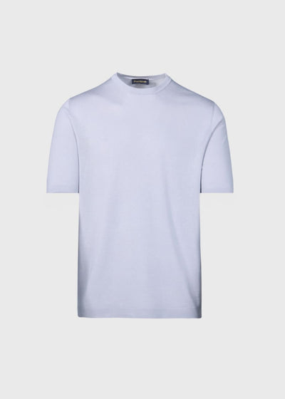 Silk Short Sleeve T-Shirt - Silver - T-shirt