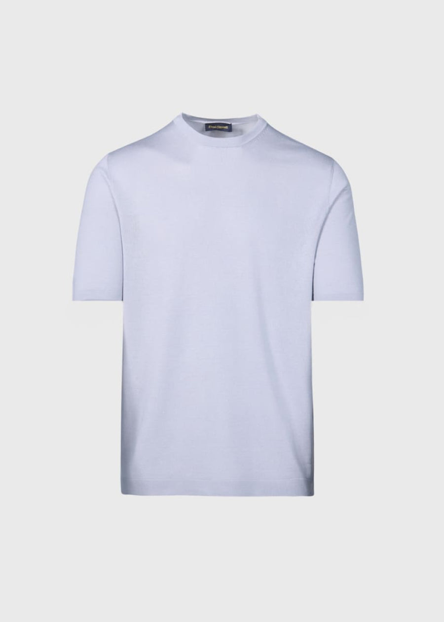 Silk Short Sleeve T-Shirt - Silver - T-shirt