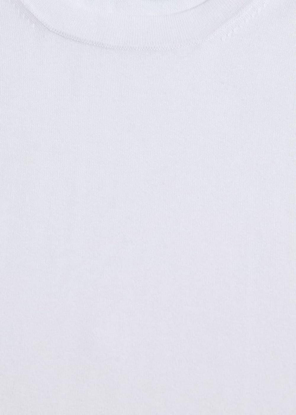 Silk Short Sleeve T-Shirt - White - XL (44) - T-shirt
