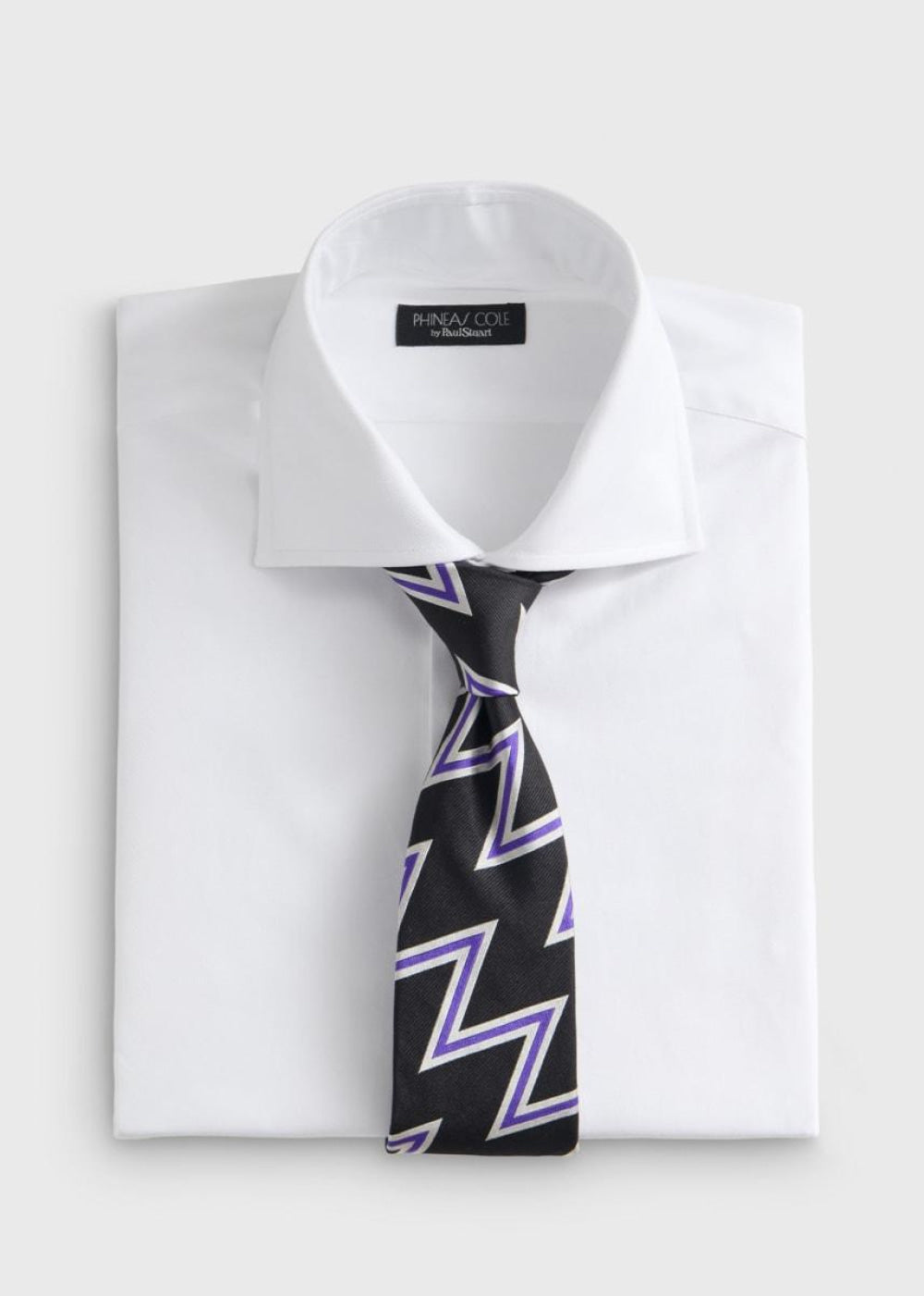 Silk Woven Zig Zag Tie - Black - ONE SIZE - Tie
