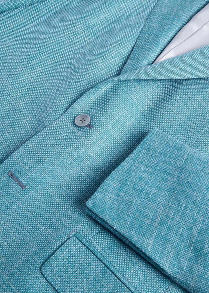 Silky Lightweight Summer Jacket - Turquiose - 46 - Blazer