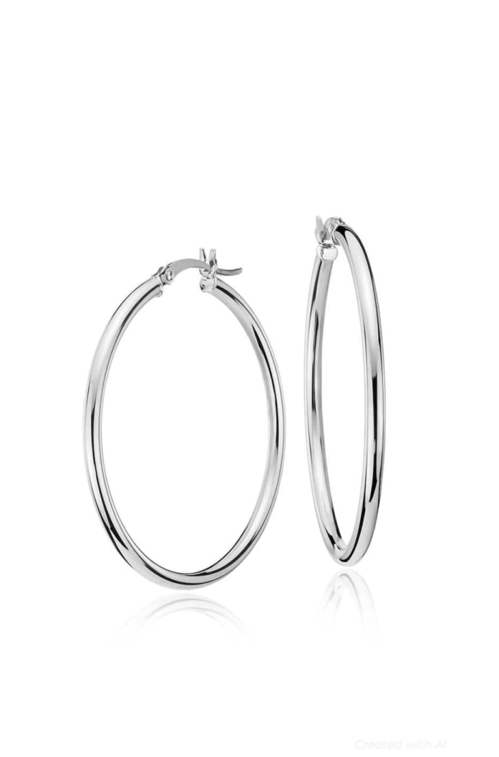 Silver Hoop Earrings - FINAL SALE - One Size - Earrings