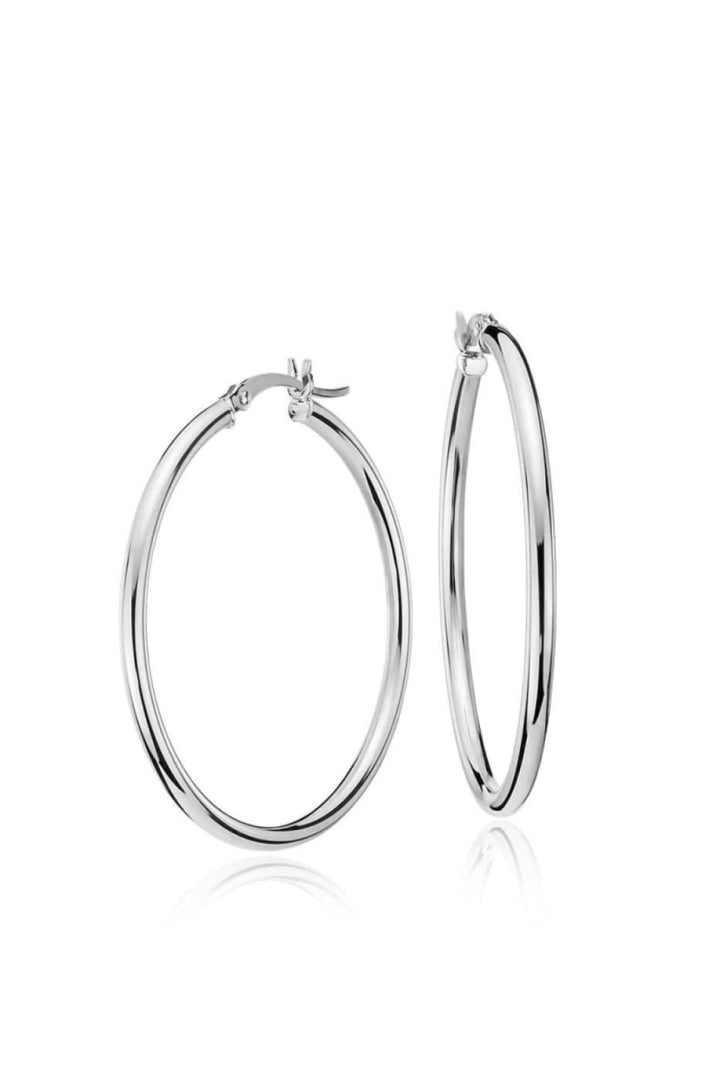Silver Hoop Earrings - FINAL SALE - One Size - Earrings
