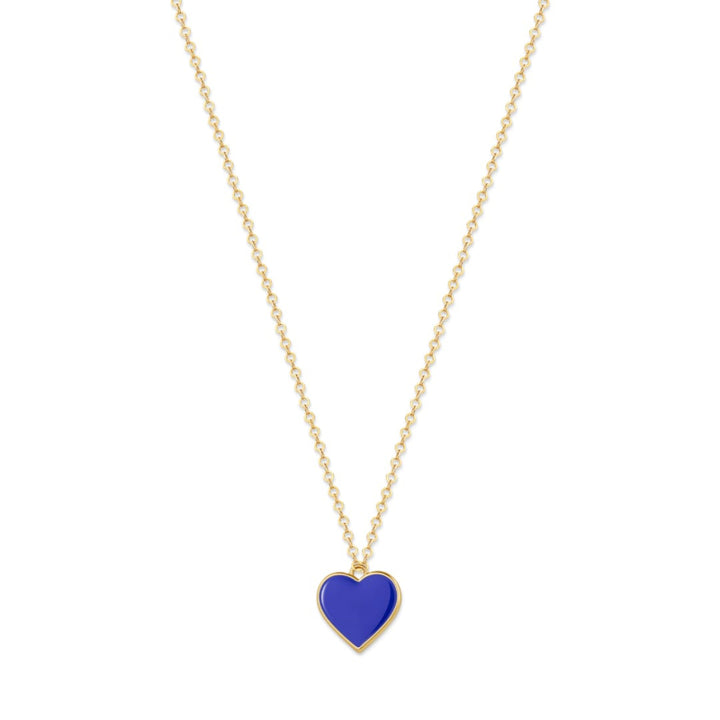 Single Hearted Girl Blue Heart Pendant Necklace Magnetic Clasp - One Size - Necklace