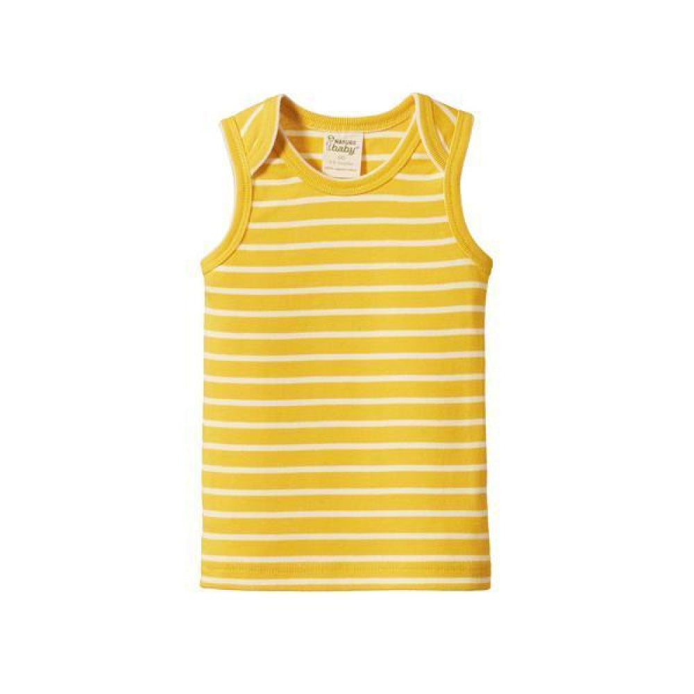 Singlet - Golden Yellow Sailor Stripe - T-shirt