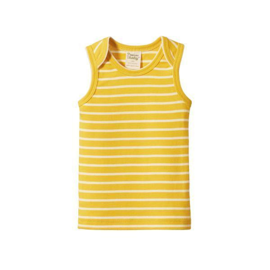 Singlet - Golden Yellow Sailor Stripe - T-shirt