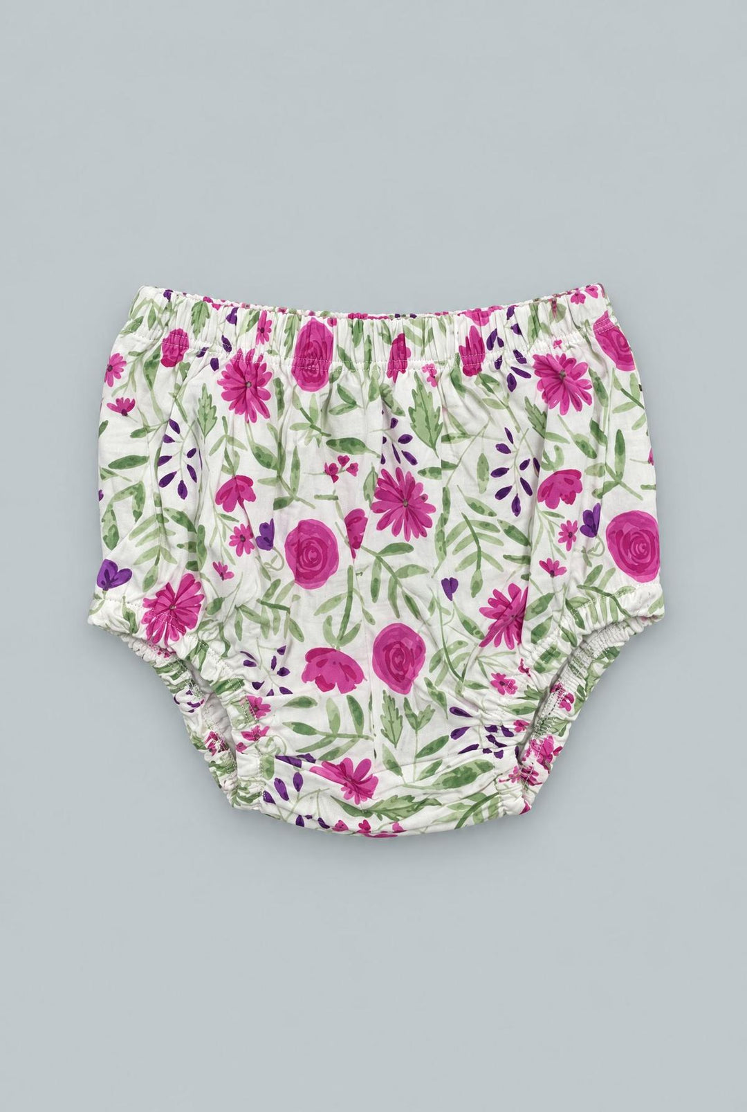 Sweet Purple Flowers Ruffle Dress With Bloomer - Lainey