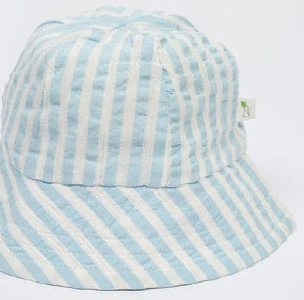 Sky Stripes Sun Hat - Sky Blue - Bucket Hat