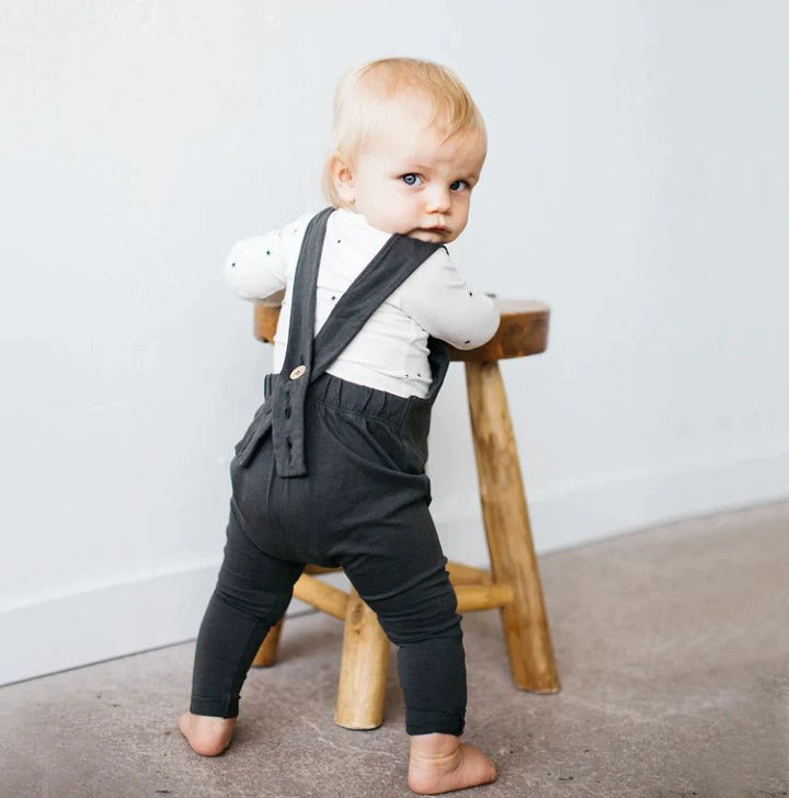 Organic Overalls - Slate One Pieces Kid Wild 