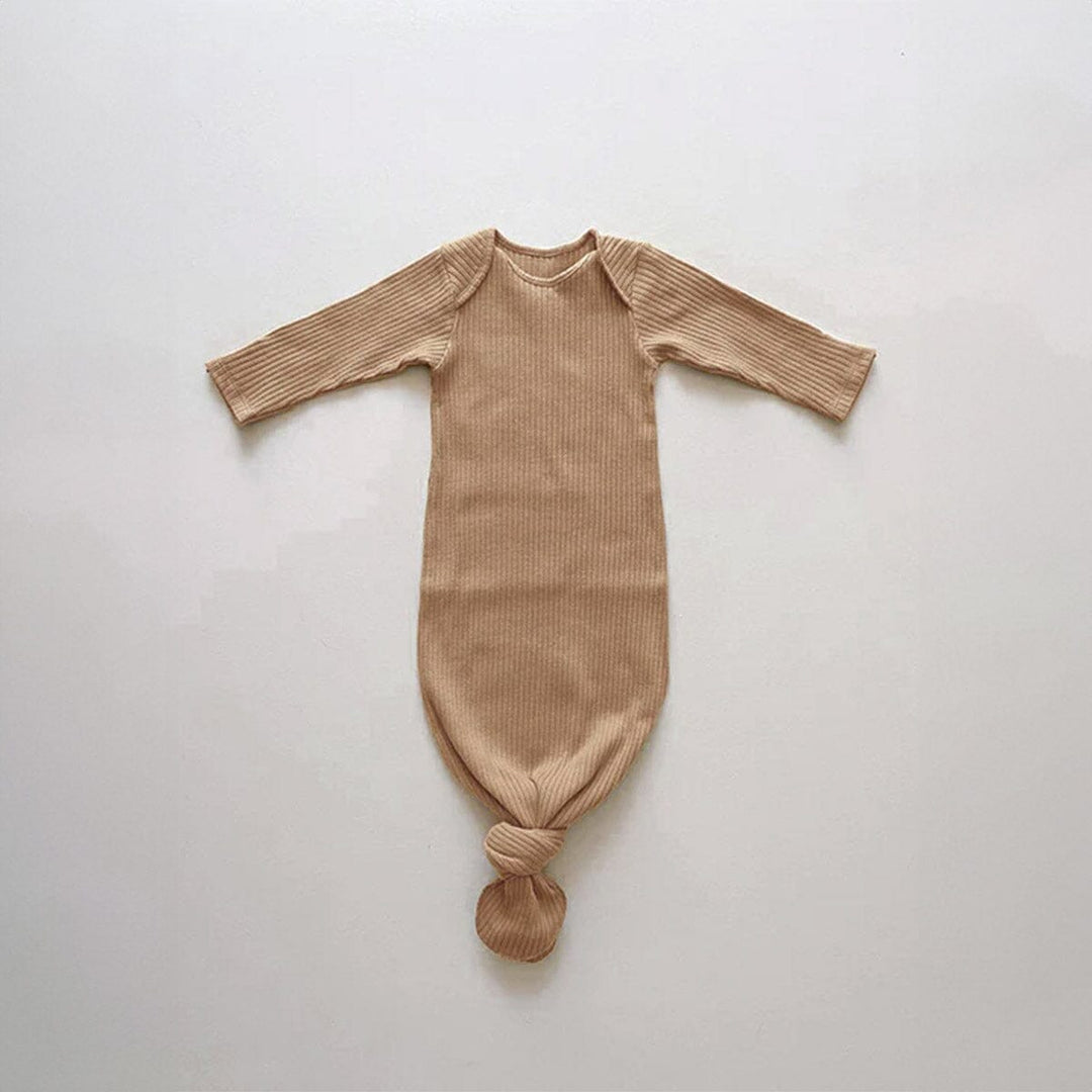 The Ribbed Sleep Gown - Clay Bodysuits + Onesies The Simple Folk 