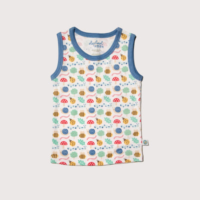 Sleeveless Vest - Busy Garden - Tank Top