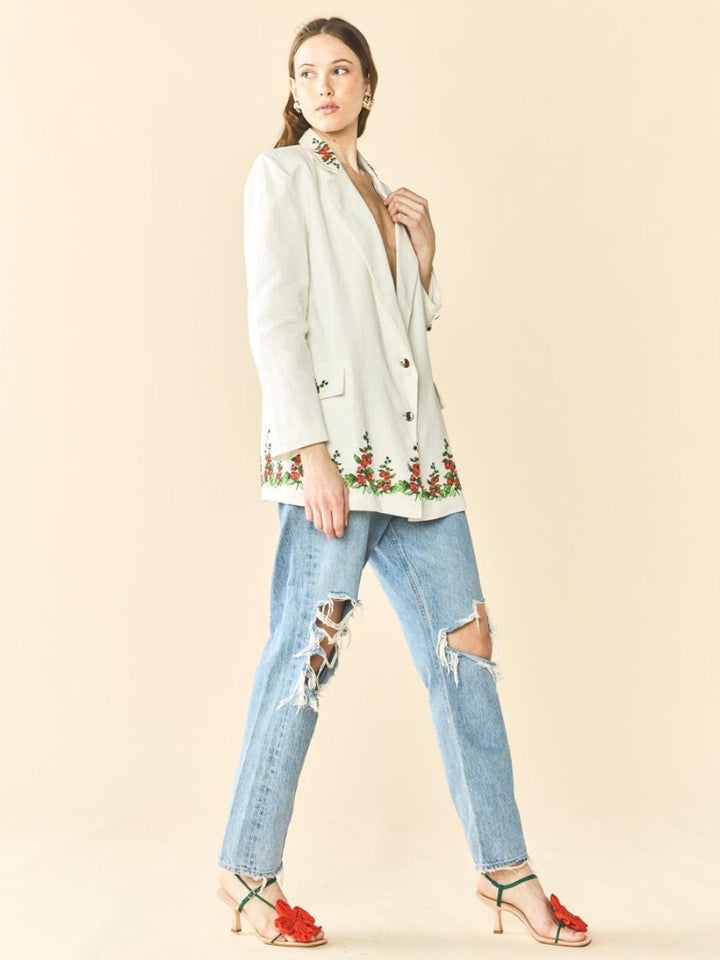 Sloan Blazer x Larsen McDowell - White Larsen Watercolor - FINAL SALE - Blazer