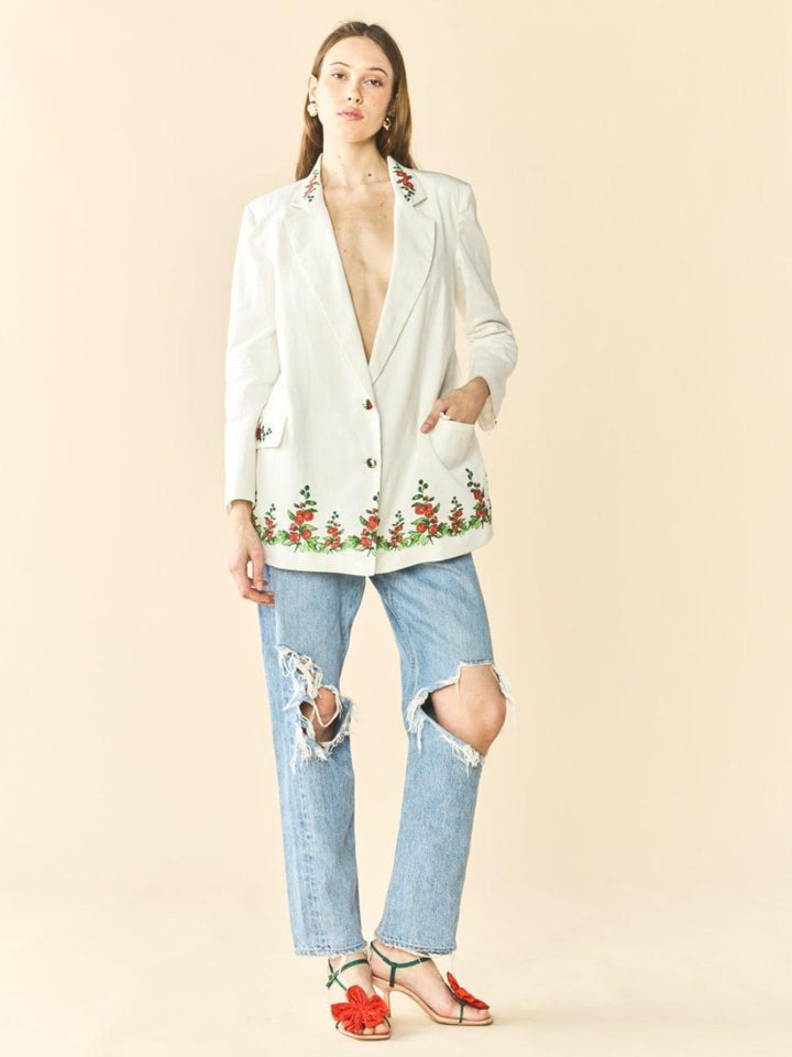 Sloan Blazer x Larsen McDowell - White Larsen Watercolor - FINAL SALE - Blazer