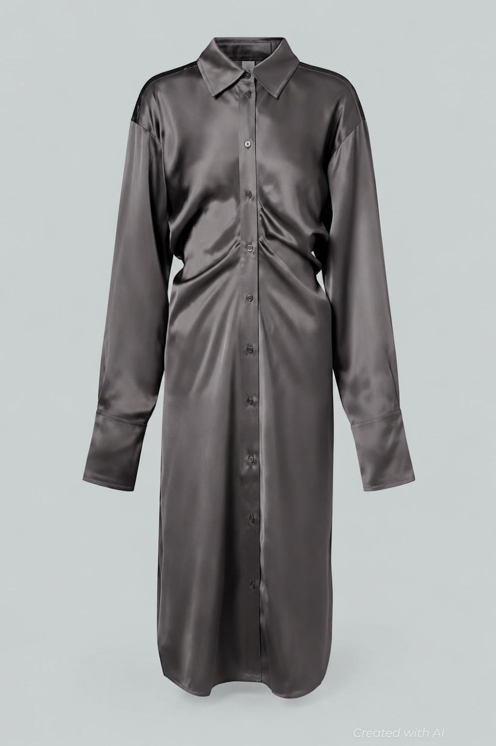 Slouch Shirtdress - Silver - Dresses