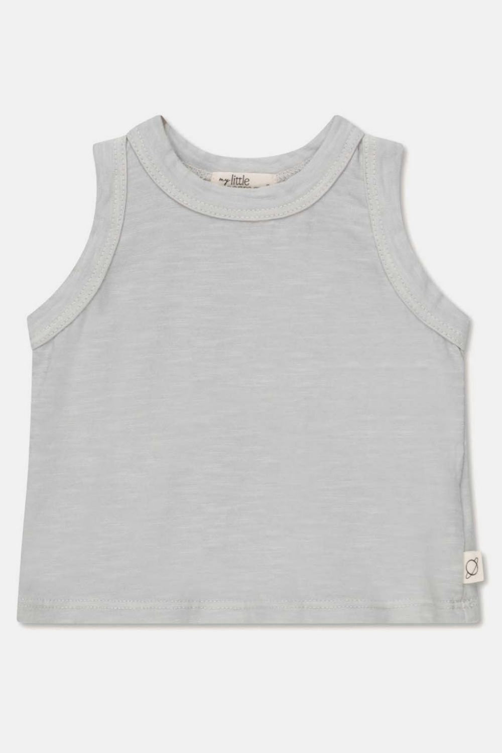 Slub baby tank t-shirt - Soft grey - 6M - Tank Top