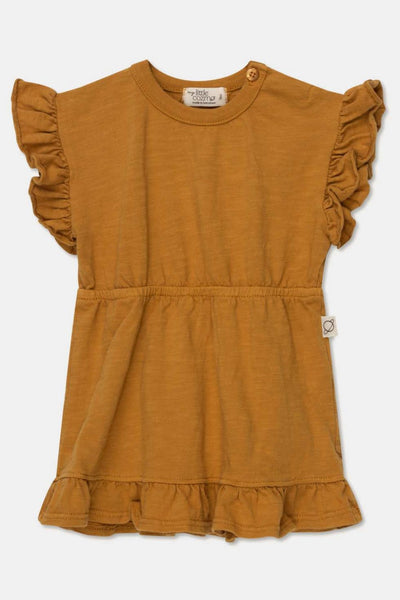 Slub ruffle baby dress - Oil - Dresses