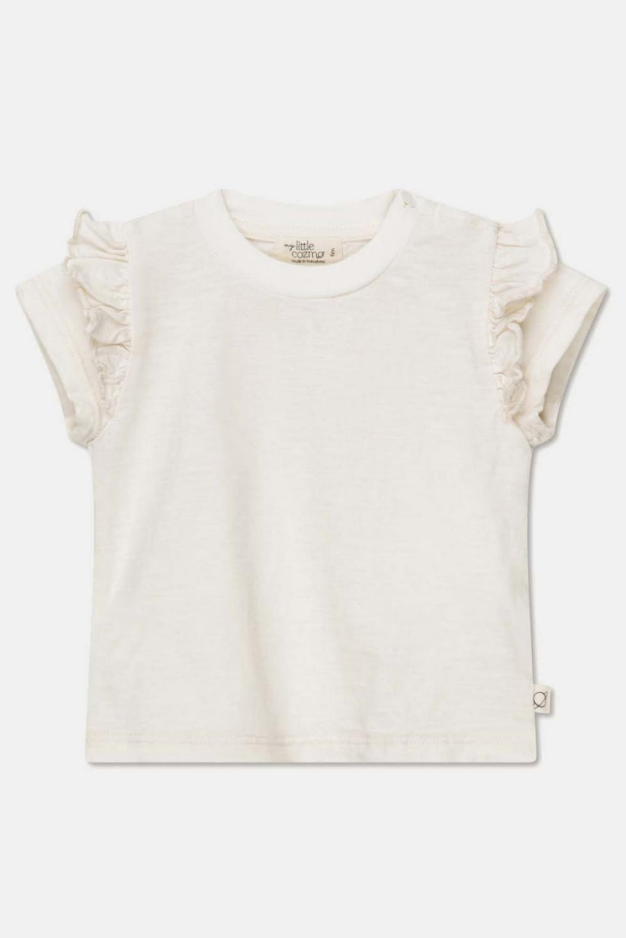 Slub ruffle baby t-shirt - Ivory - Shirt