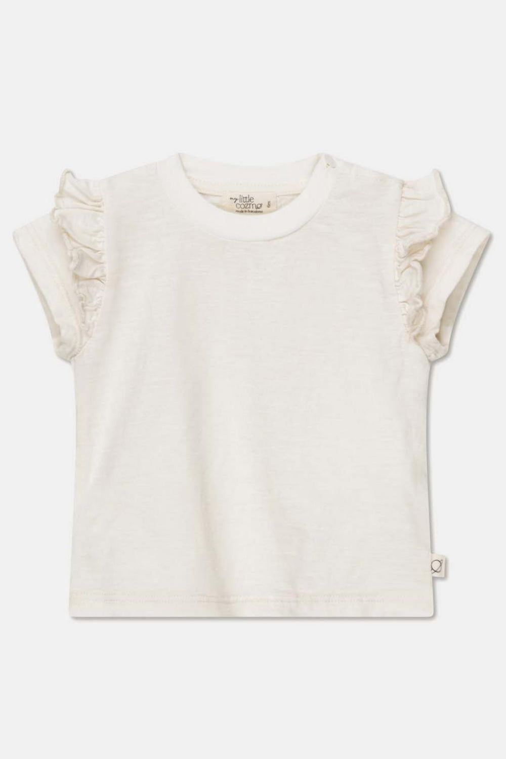 Slub ruffle baby t-shirt - Ivory - Shirt