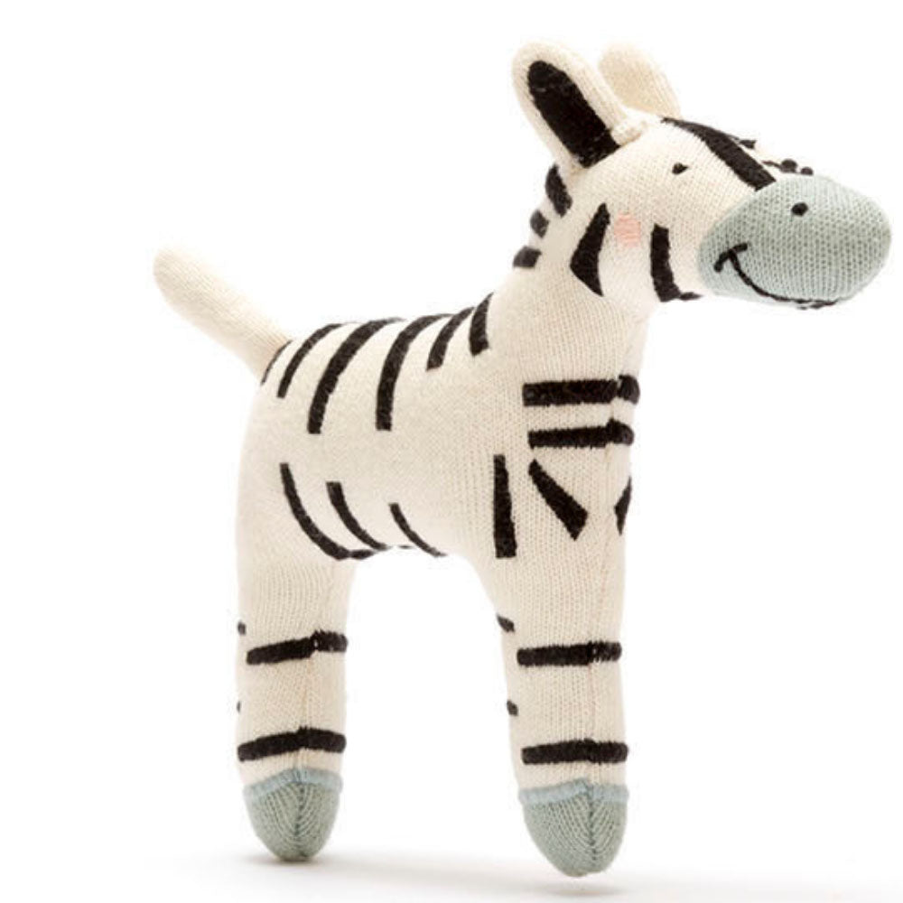 Small Organic Zebra Plush Toy