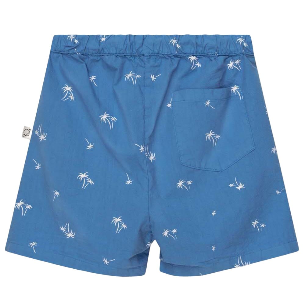 Palm Print Bermuda Shorts - Blue Shorts My Little Cozmo 