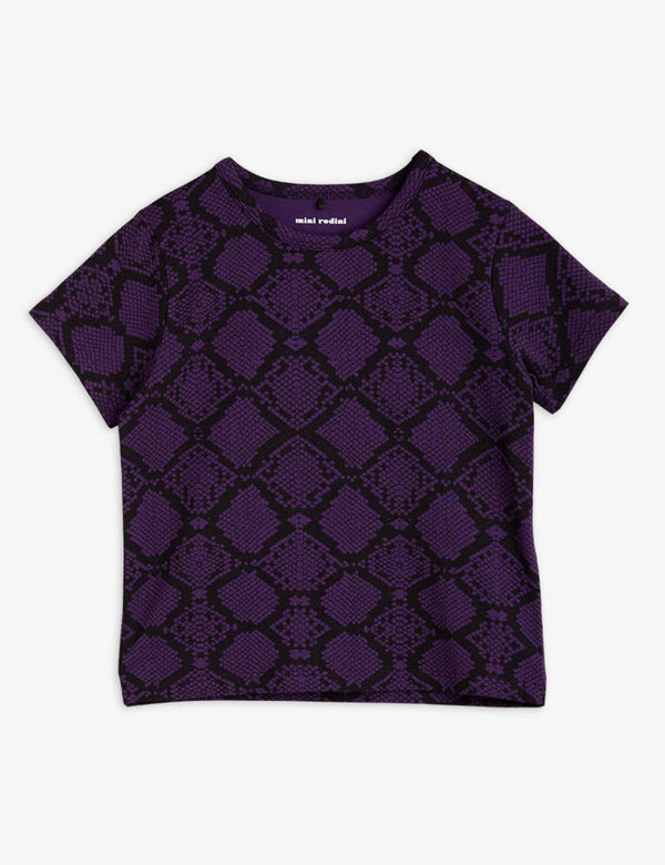 Snakeskin Ss Tee - Purple - T-shirt