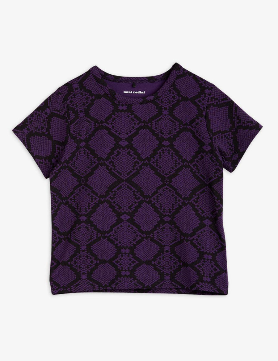 Snakeskin Ss Tee - Purple - T-shirt
