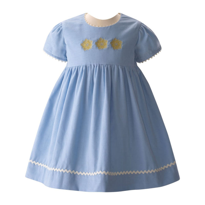 Snowflake Embroidered Dress & Bloomers - 6m - Dresses