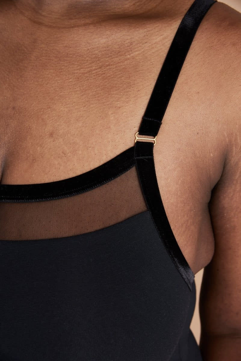 Never Imitate Strappy Bodysuit - Black