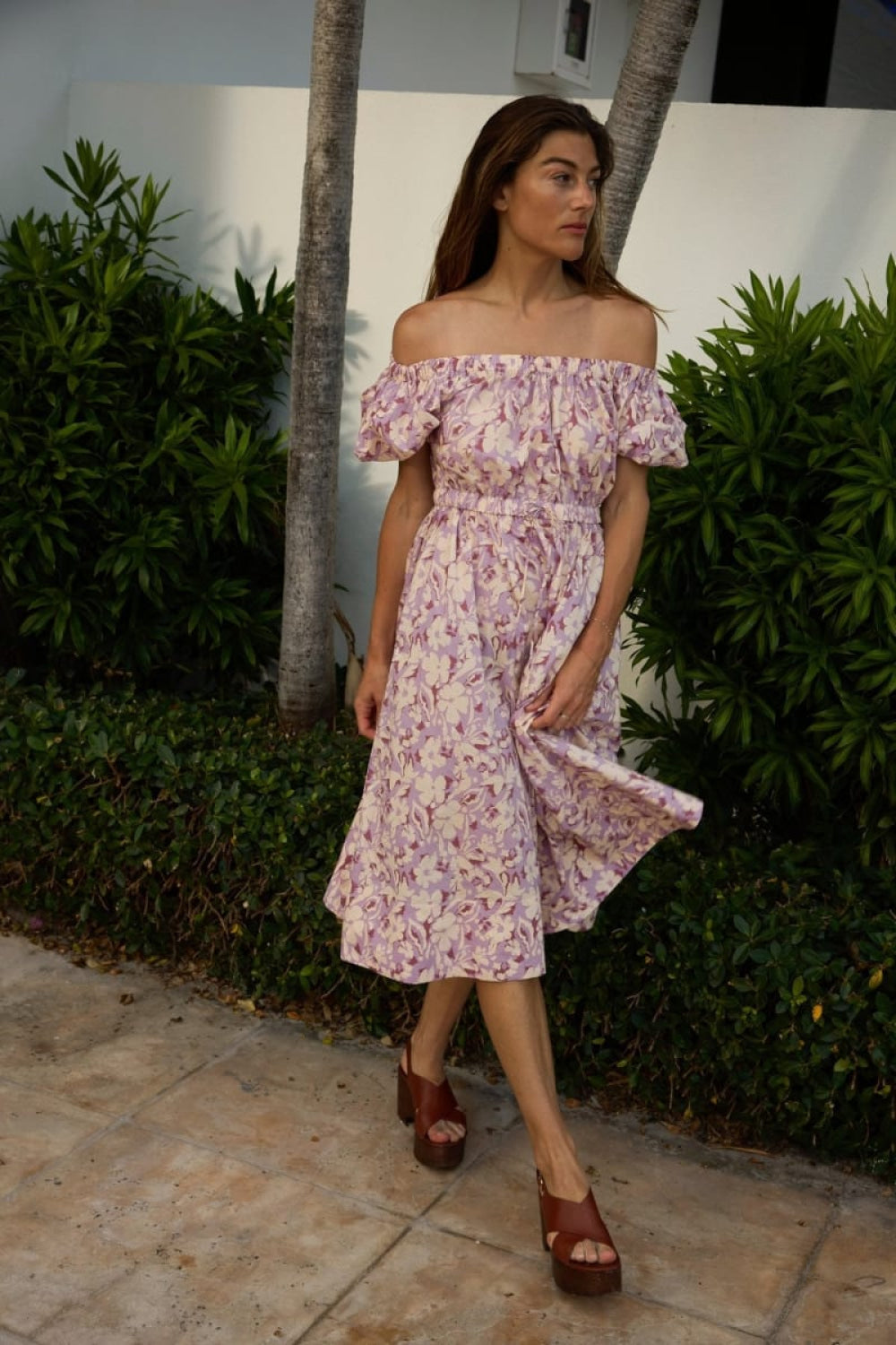 Sofi Off Shoulder Dress - Limited Edition Print - Dresses