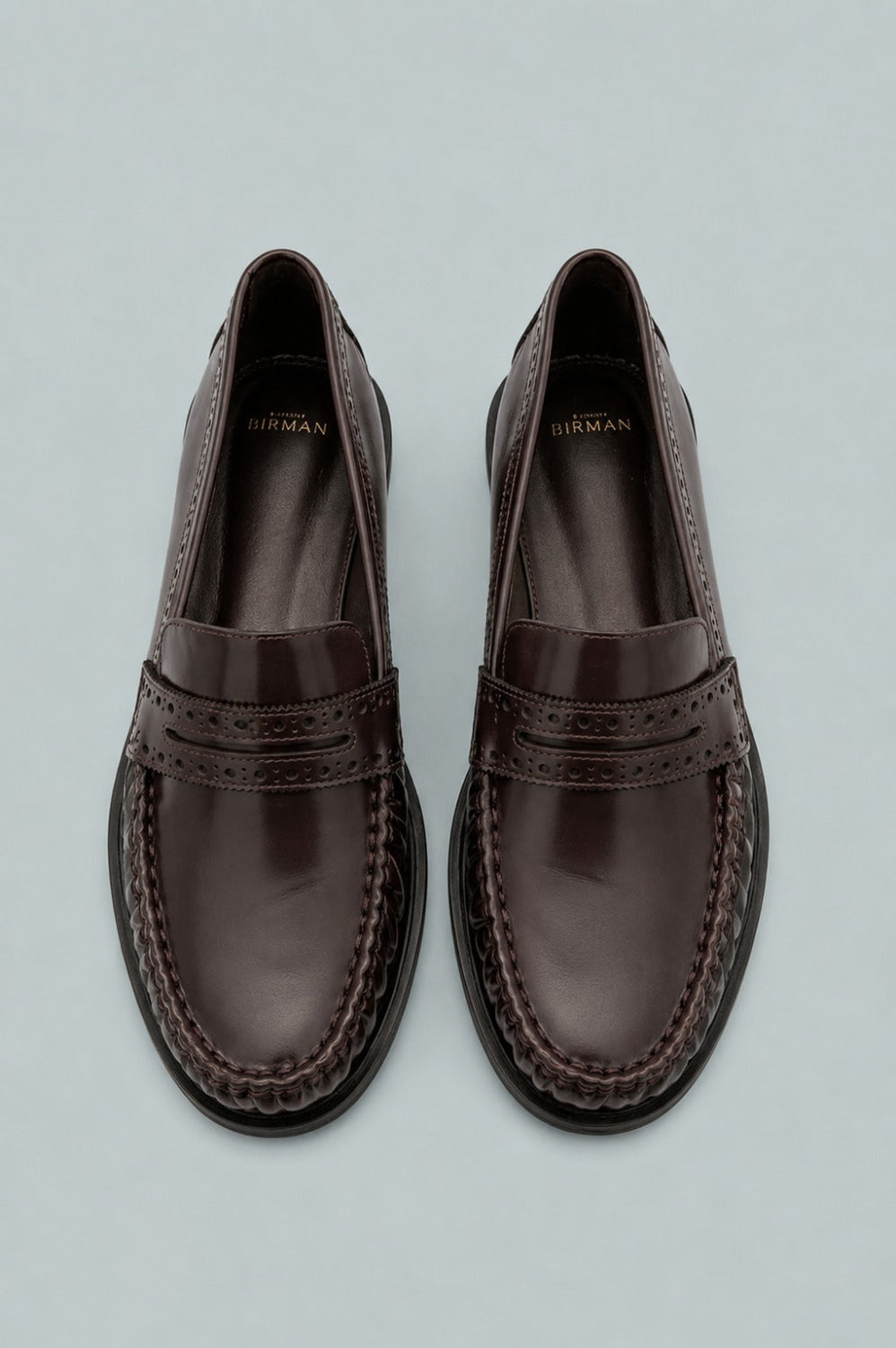 Soft Brogue Loafers - Dark Plum - 8.5 - Loafers