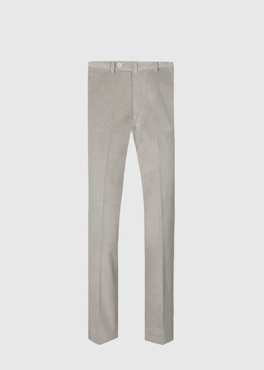 Soft Corduroy Dress Trouser - Light Grey - 42 - Trouser