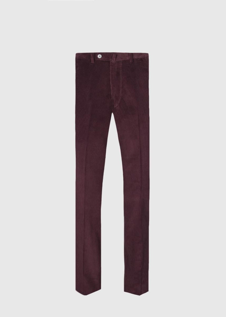 Soft Corduroy Dress Trouser - Plum - Trouser