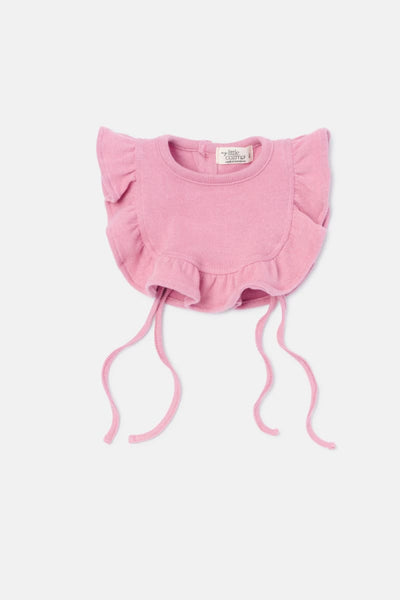 Soft Knit Baby Bib Vest - Pink - Extra Small - Collar