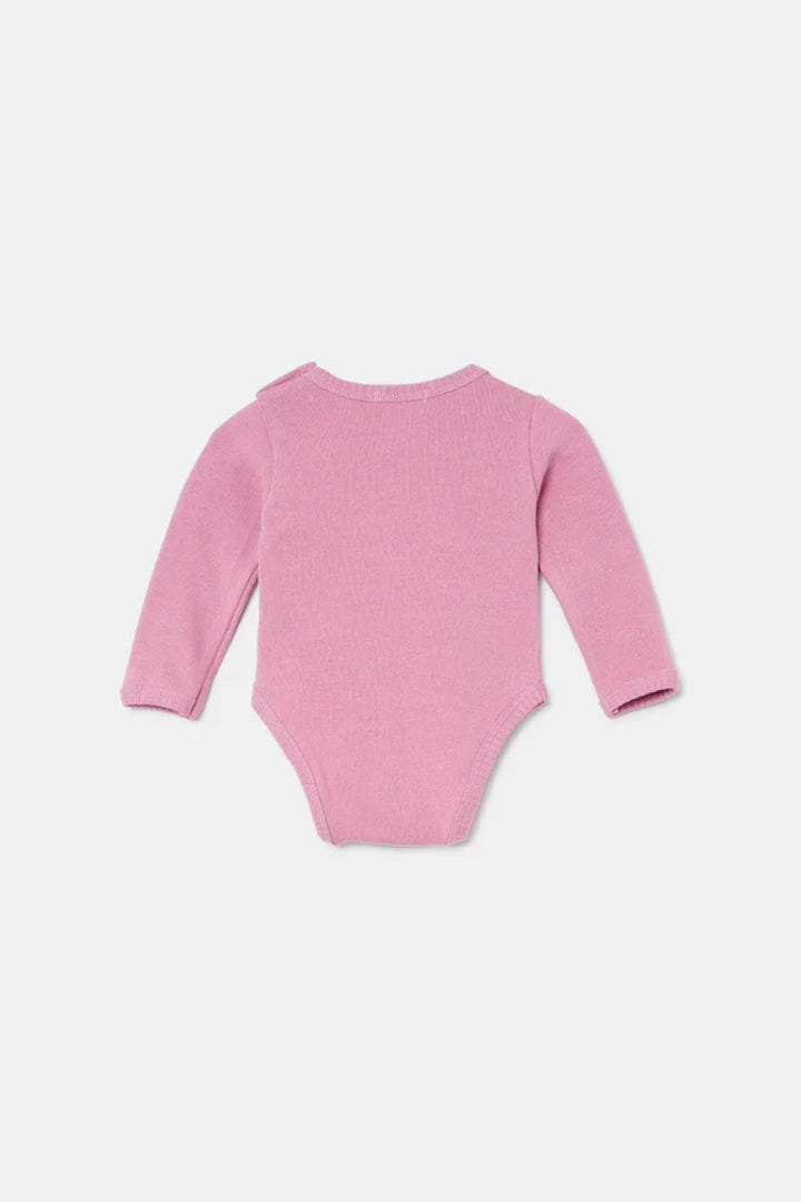 Soft Knit Baby Bodysuit - Pink - 6M - Bodysuit