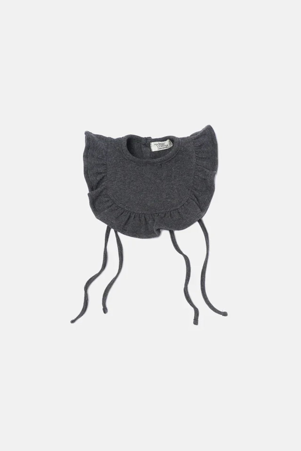 Soft Knit Bib Vest - Dark Grey - Collar