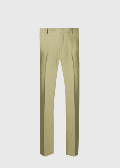 Soft Linen Canvas Dress Trouser - Pistachio - Trouser