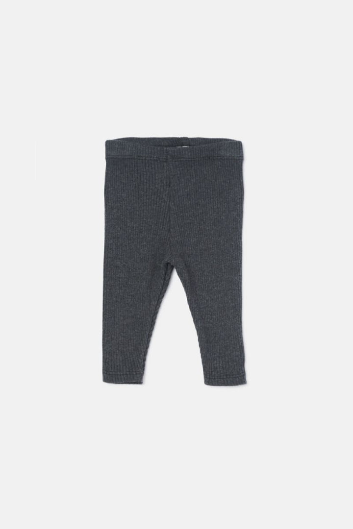 Soft Rib Baby Leggings - Dark Grey - Leggings