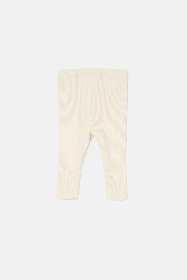 Soft Rib Baby Leggings - Stone - 6M - Leggings