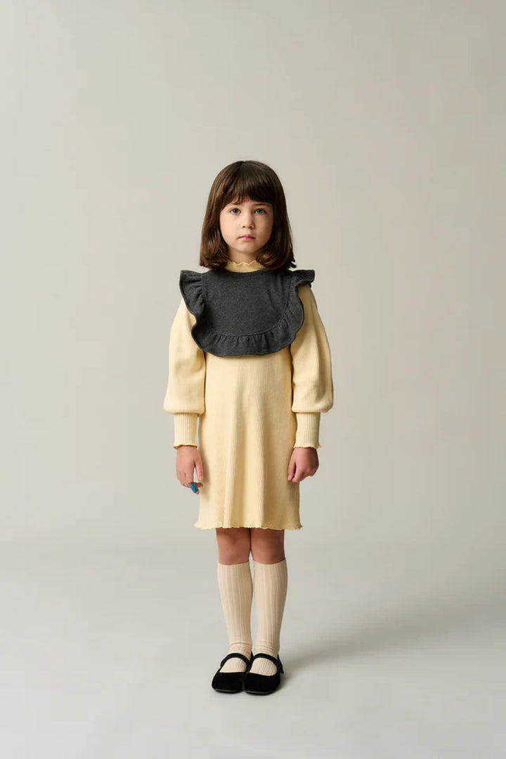 Soft Rib Bib Collar - Dark Grey - M (5-8yr) - Collar