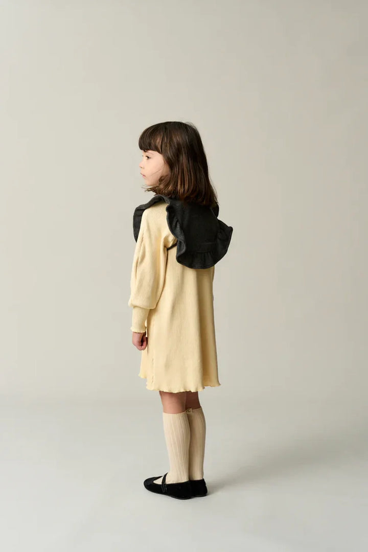 Soft Rib Bib Collar - Dark Grey - M (5-8yr) - Collar