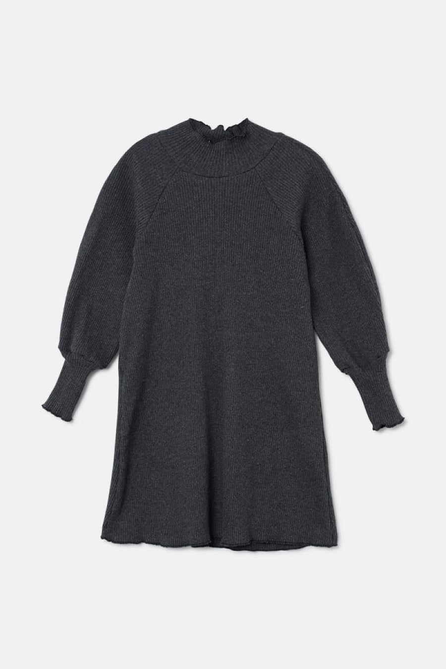 Soft Rib Dress - Dark Grey - Dresses