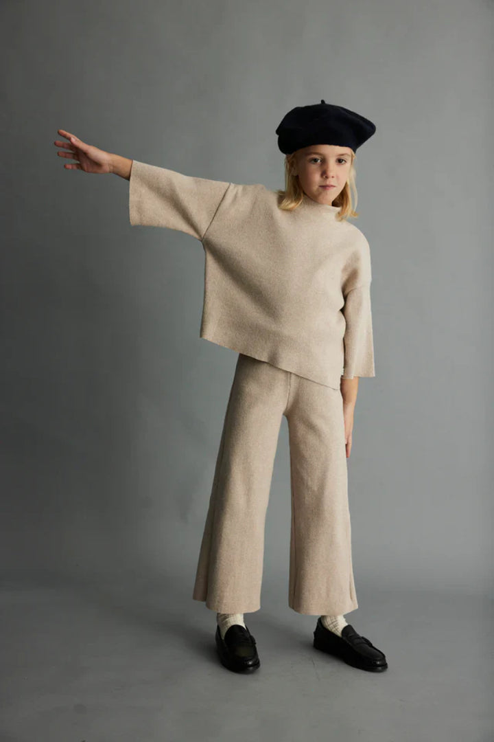 Soft rib sweater - Beige - Turtleneck