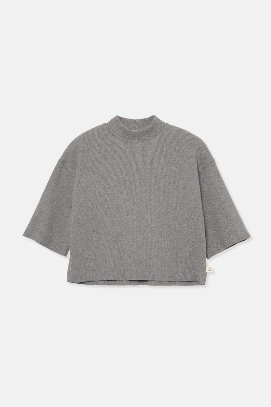 Soft rib sweater - Grey - Turtleneck