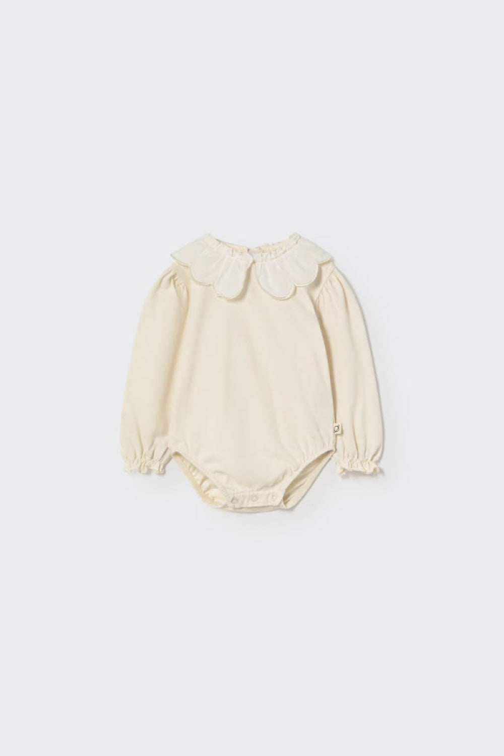 Soft Warm Jersey Baby Bodysuit White - Bodysuit