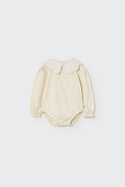 Soft Warm Jersey Baby Bodysuit White - Bodysuit