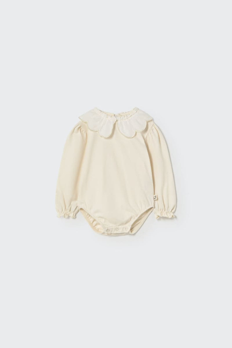 Soft Warm Jersey Baby Bodysuit White - Bodysuit
